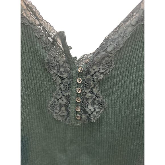 Free People To The West Green Blouse - Picture 4 of 5